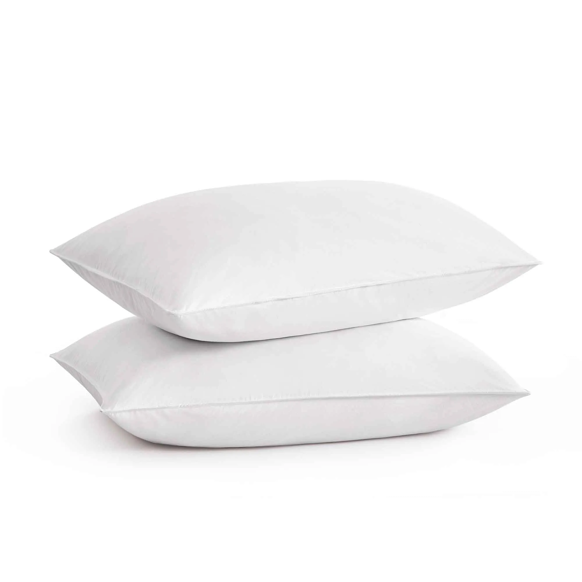 2 Pack White Goose Feather Pillows for Side and Back Sleepers