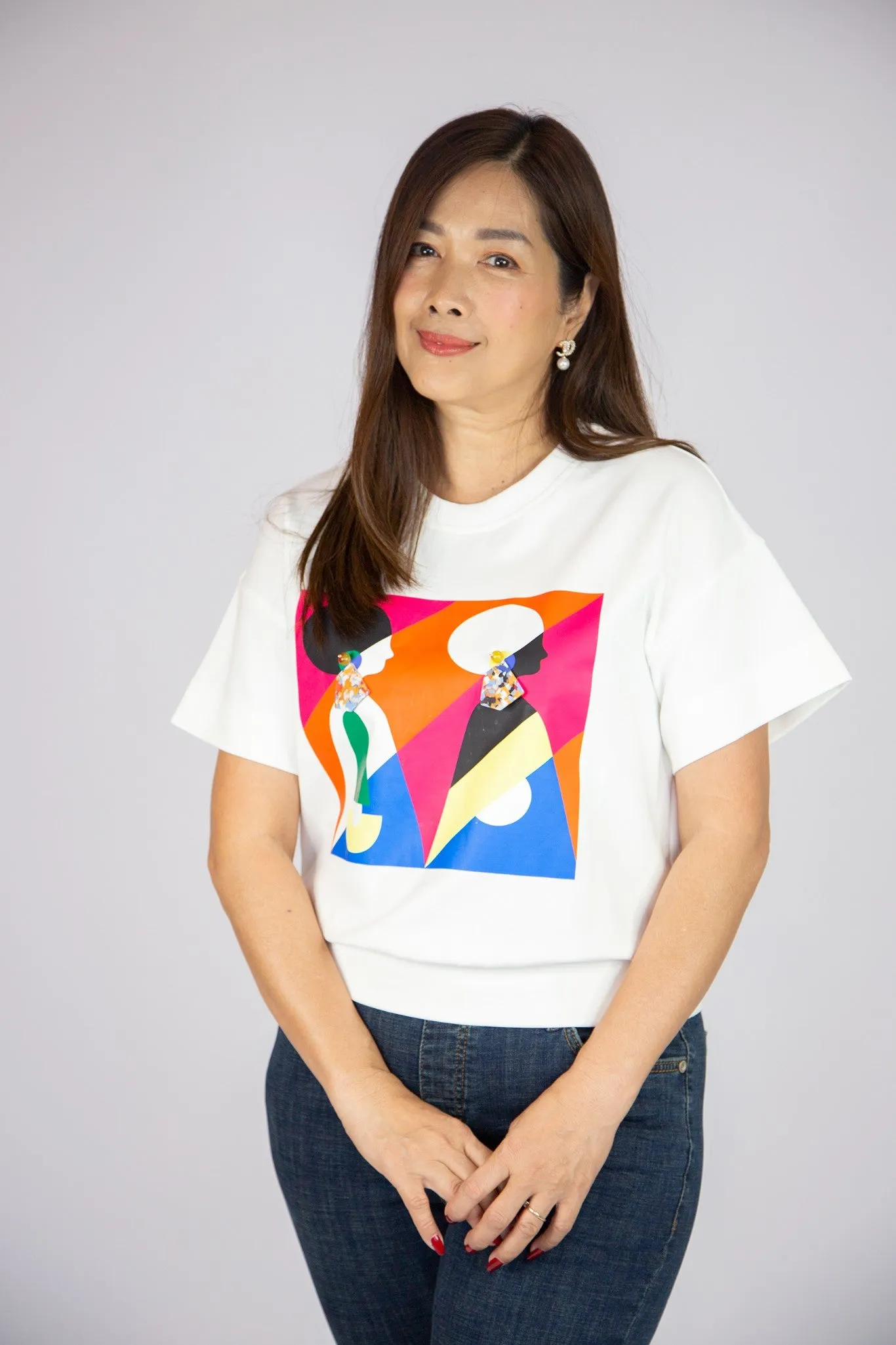 Abstract Print Graphic Top