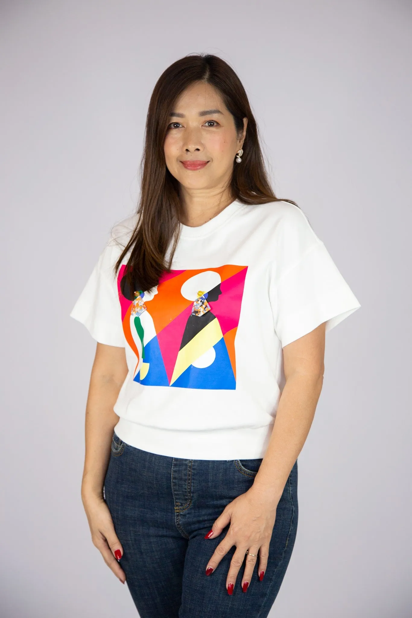 Abstract Print Graphic Top