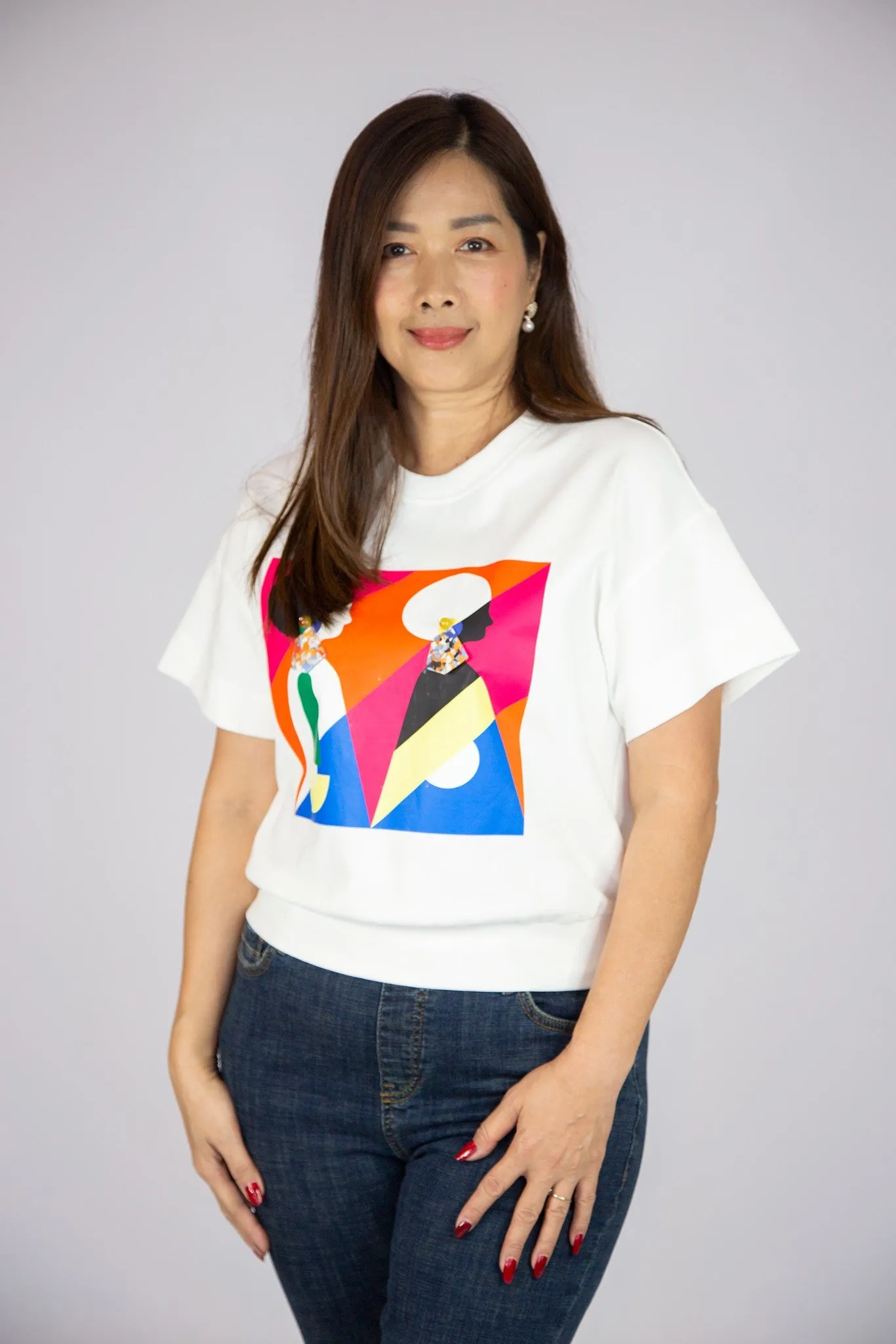 Abstract Print Graphic Top