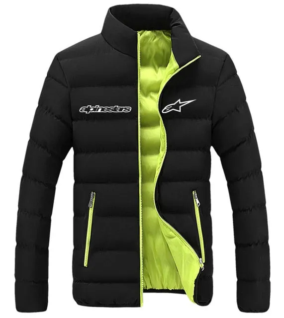 Alpinestars Men's Fashion Jacket Zipper Comfortable Cotton Clothes Winter Snowy Day Warm