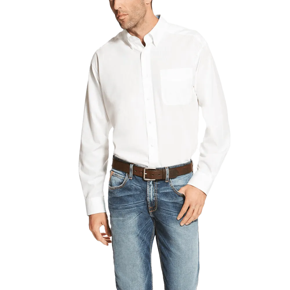 Ariat Men's White Winkle Free Button Down Shirt