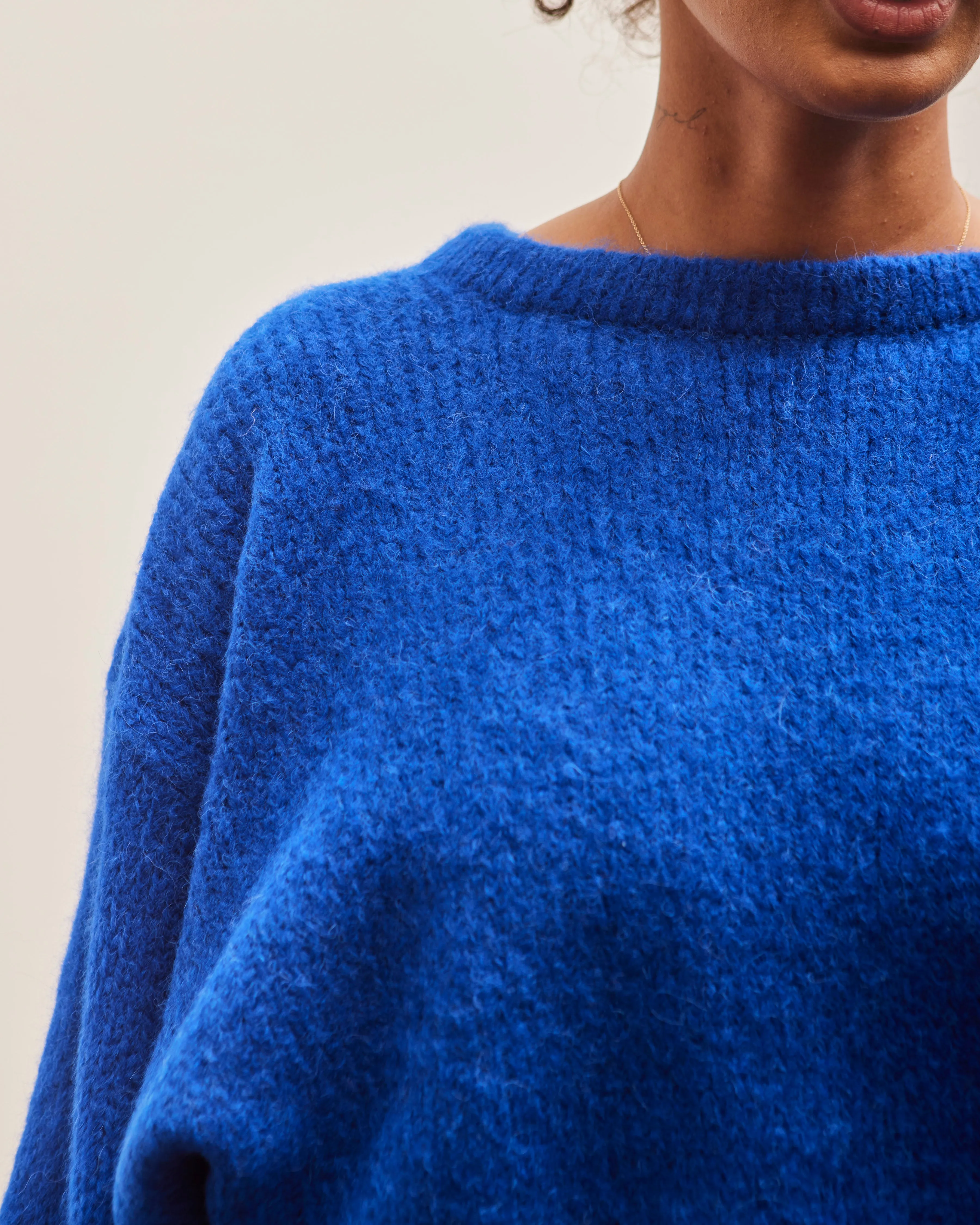 Atelier Delphine Balloon Sleeve Sweater, Blue