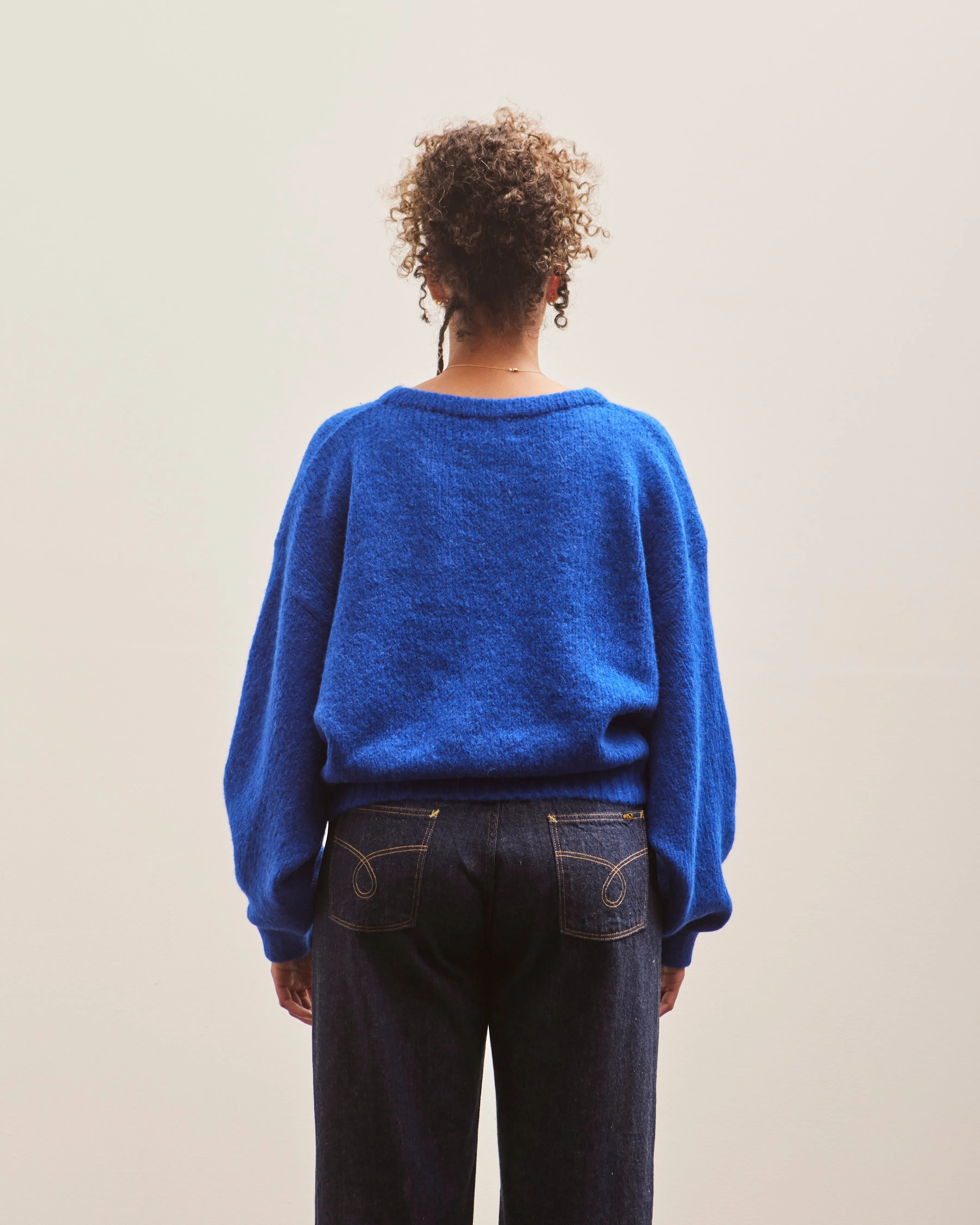 Atelier Delphine Balloon Sleeve Sweater, Blue