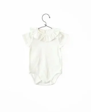 Baby Girl Tops | Bodysuit - Creme with ruffle | Play Up