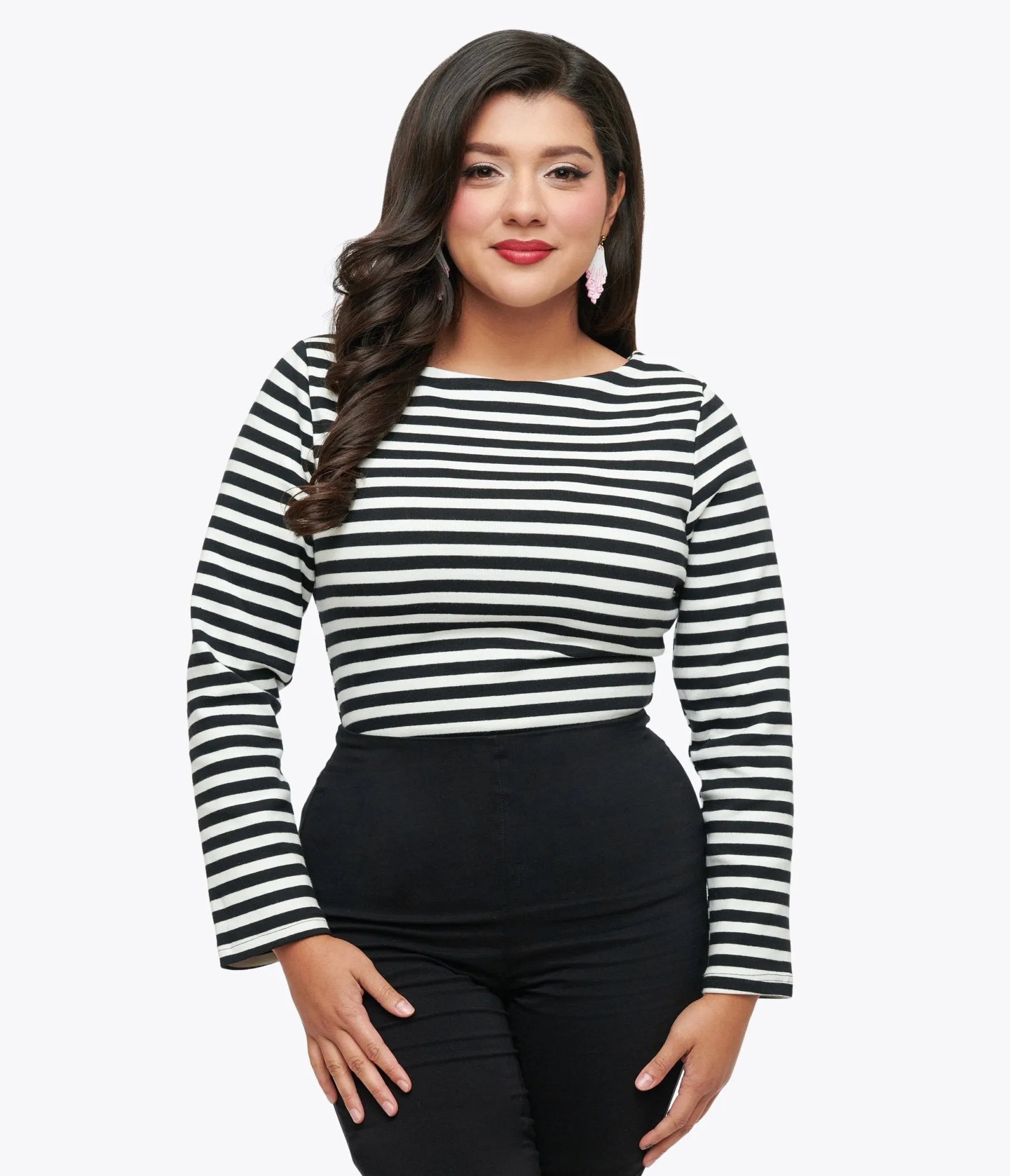 Black & White Stripe Thea Top