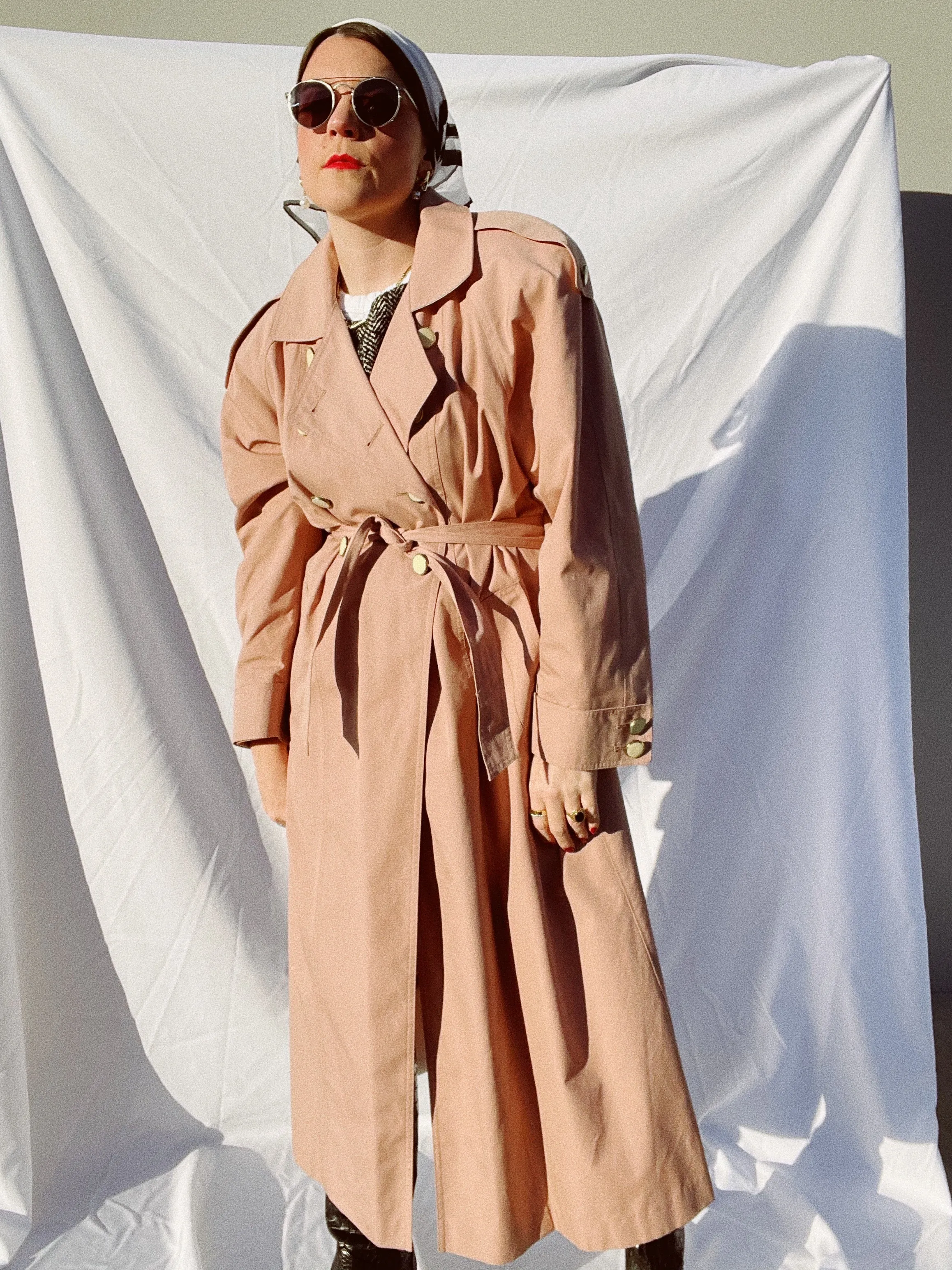 Blush Pink Trench Coat