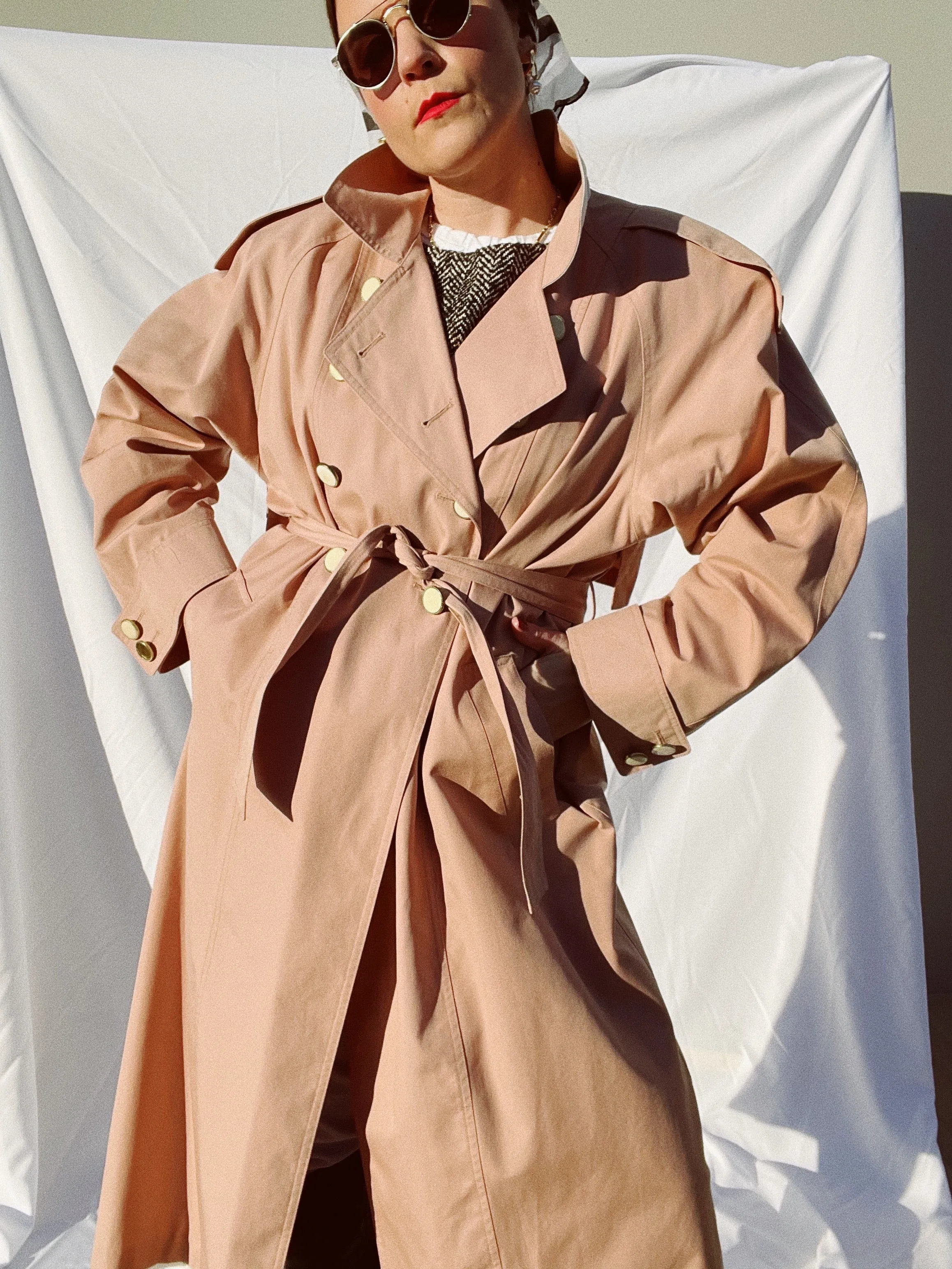 Blush Pink Trench Coat