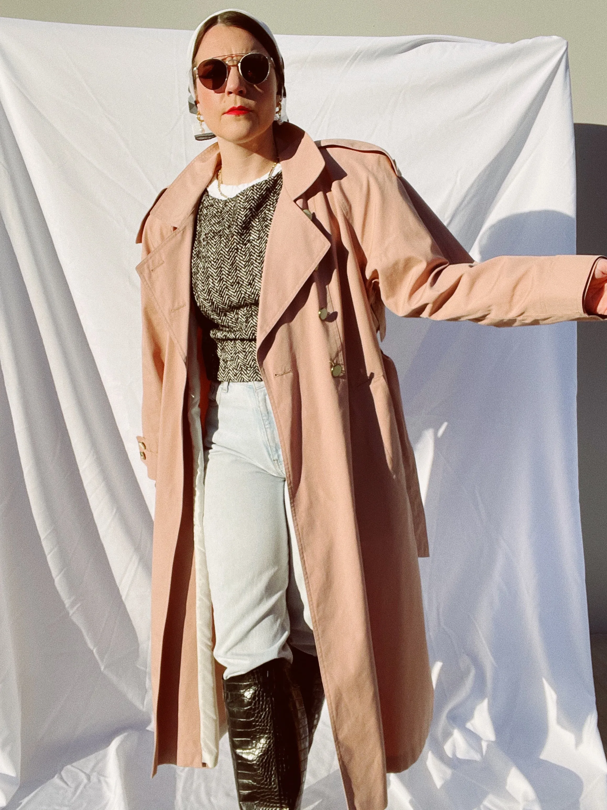 Blush Pink Trench Coat