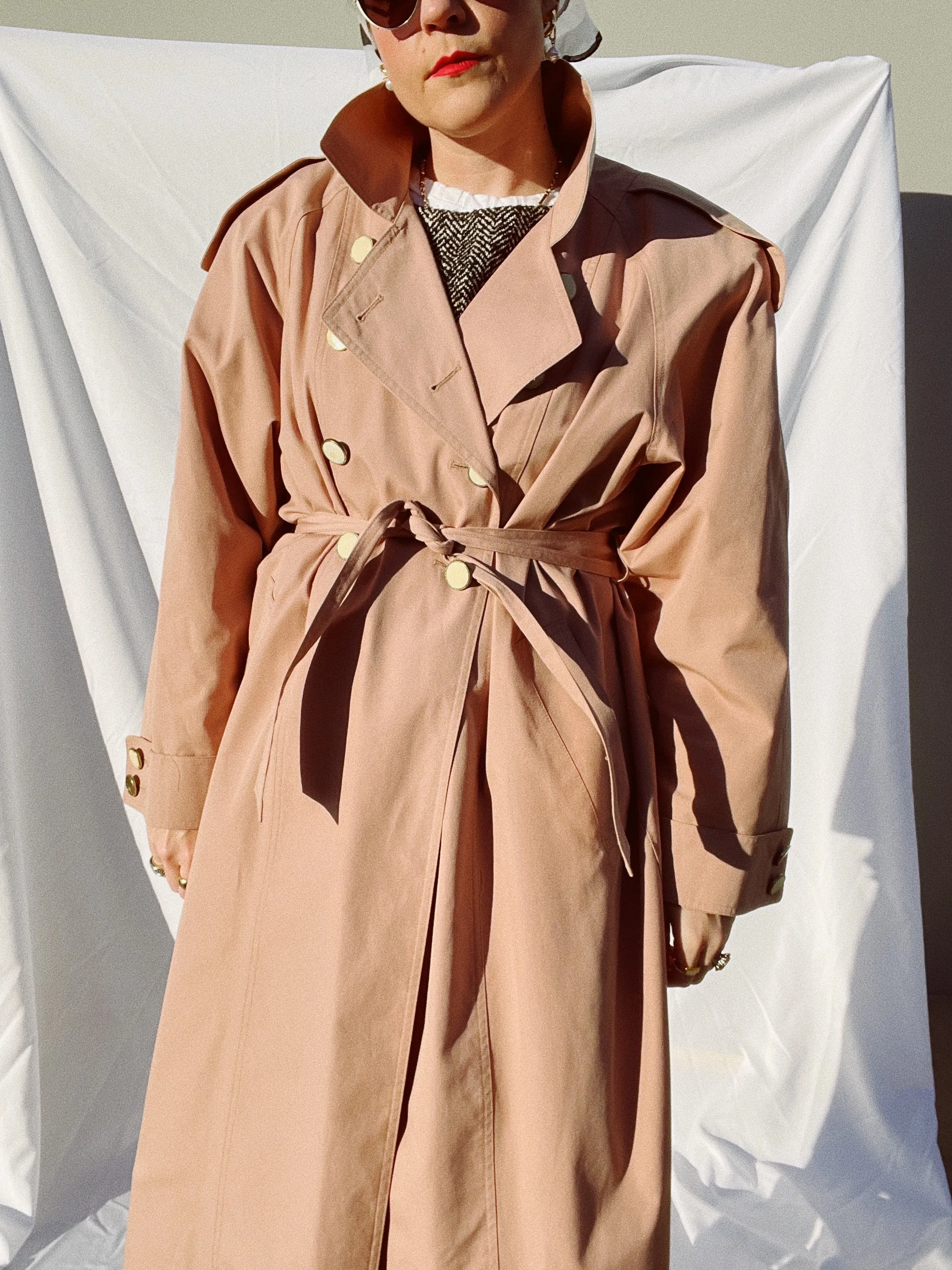 Blush Pink Trench Coat