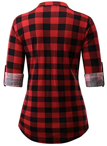 Buffalo Plaid Button Down Shirt Plus XX-Large