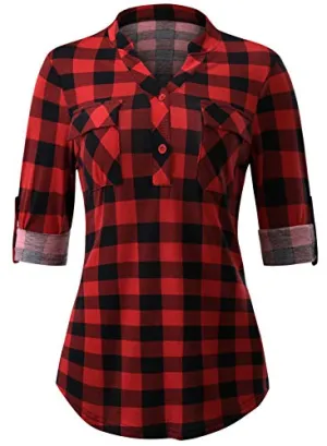 Buffalo Plaid Button Down Shirt Plus XX-Large