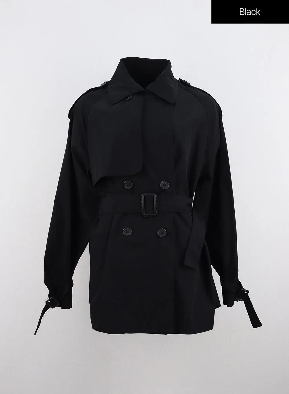 Buttoned Half Trench Coat IO320