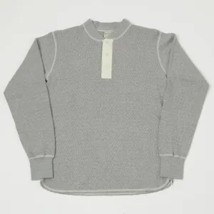 Buzz Rickson's L/S Thermal Henley - Heather Grey