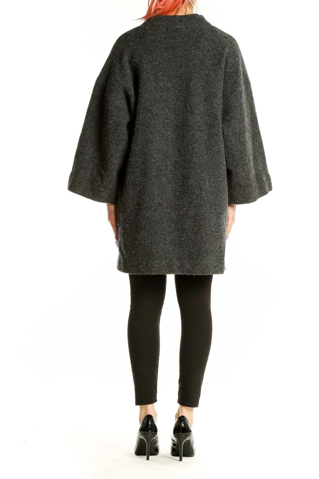 Charcoal Wool Oversized Coat