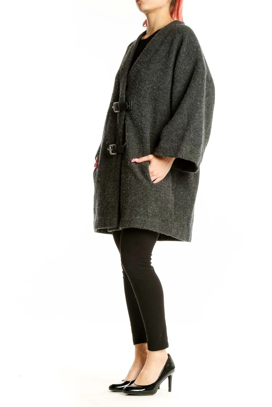 Charcoal Wool Oversized Coat