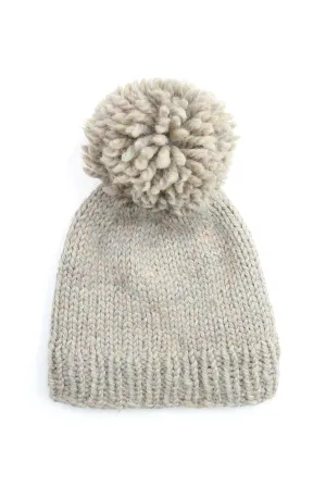 Chunky Pom-Pom Wool Beanie