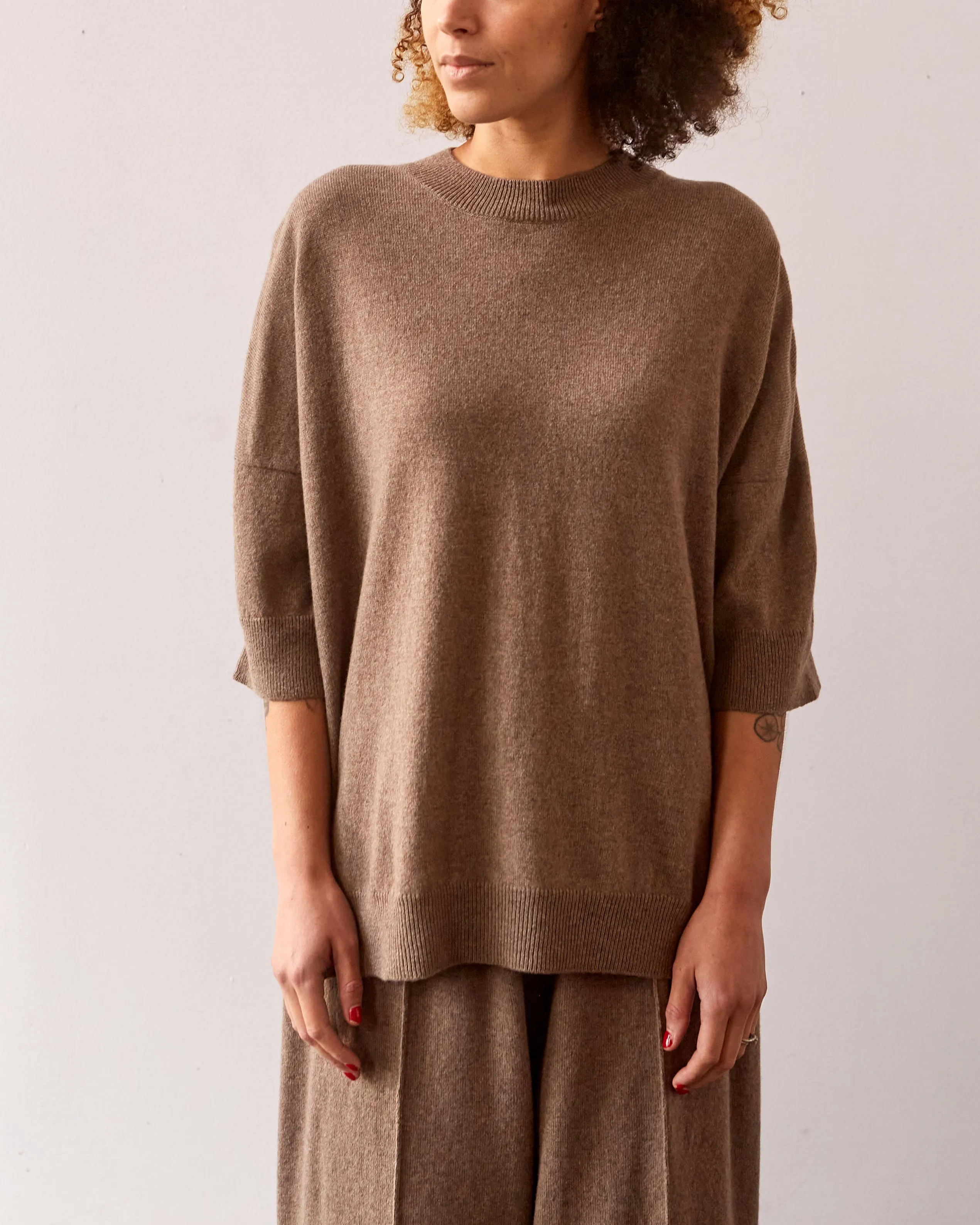 Cordera Cashmere Sweater, Taupe