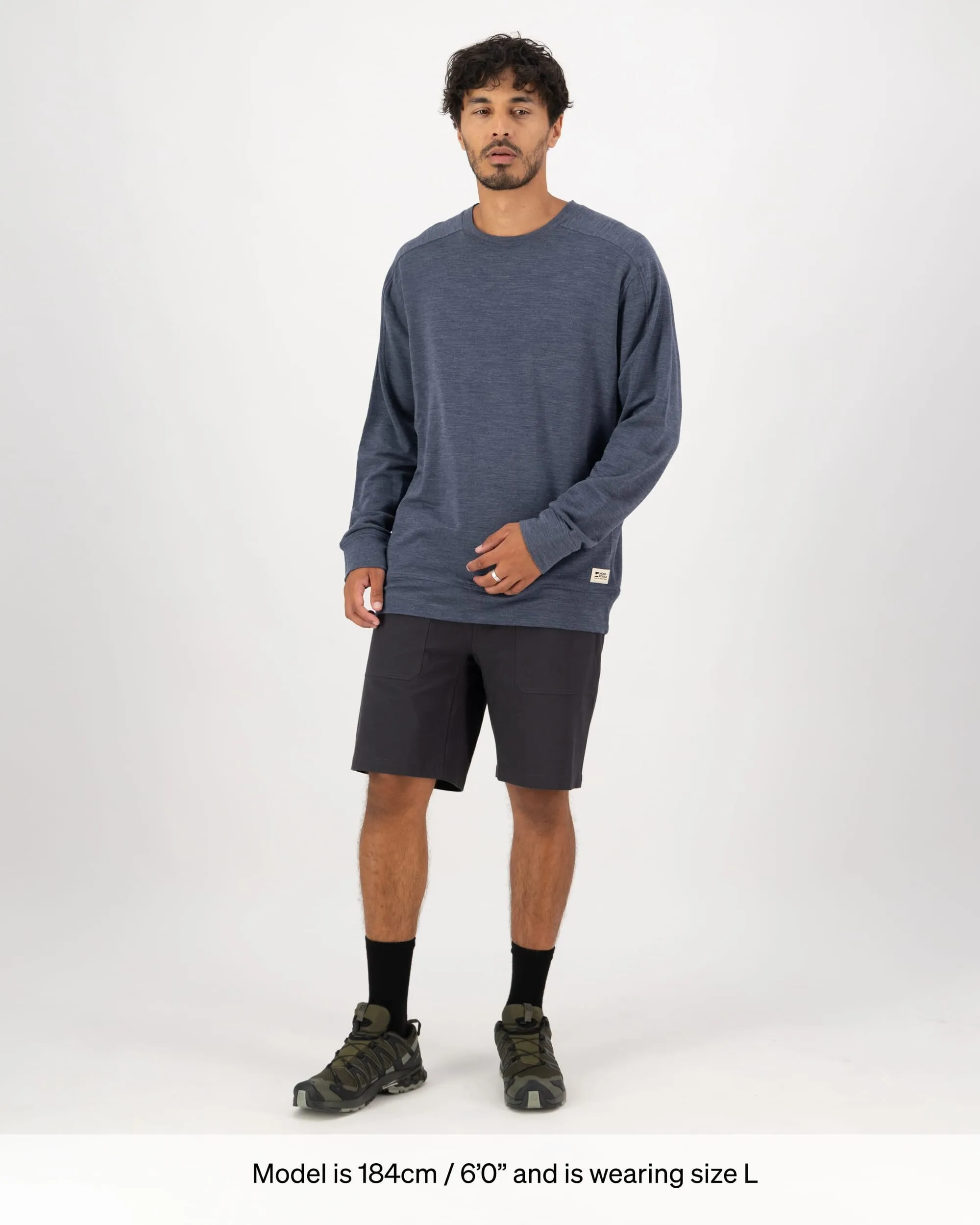 Covert Lite Merino Crew - Midnight