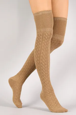 Cozy Number Thigh High Socks