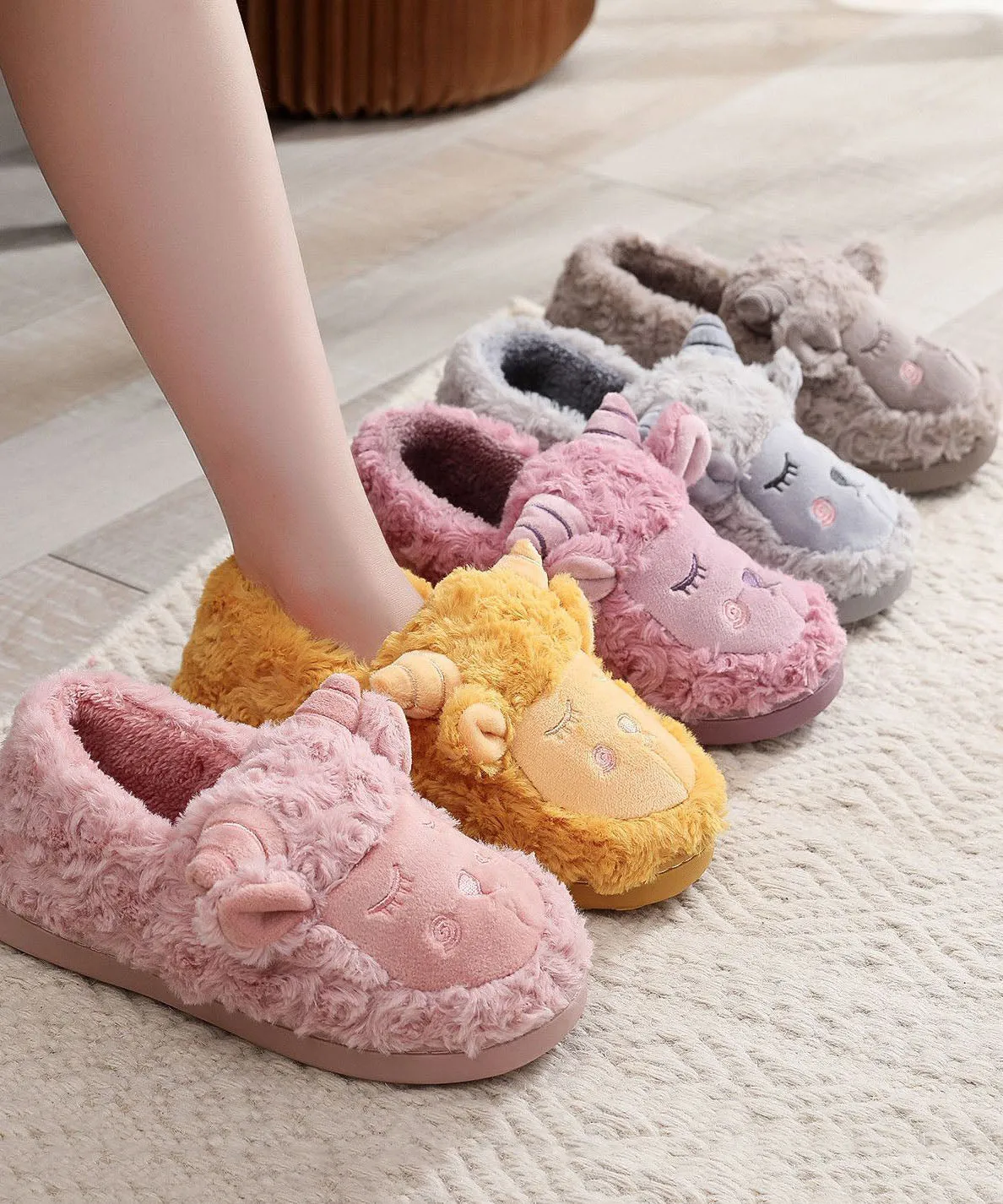 Cute Sheep Warm Fleece Shoes Cotton Fabric Comfortable LY0156