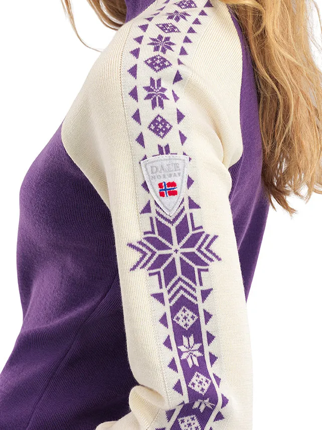 Dale of Norway - Geilo Women's Sweater - Purple/Off-White