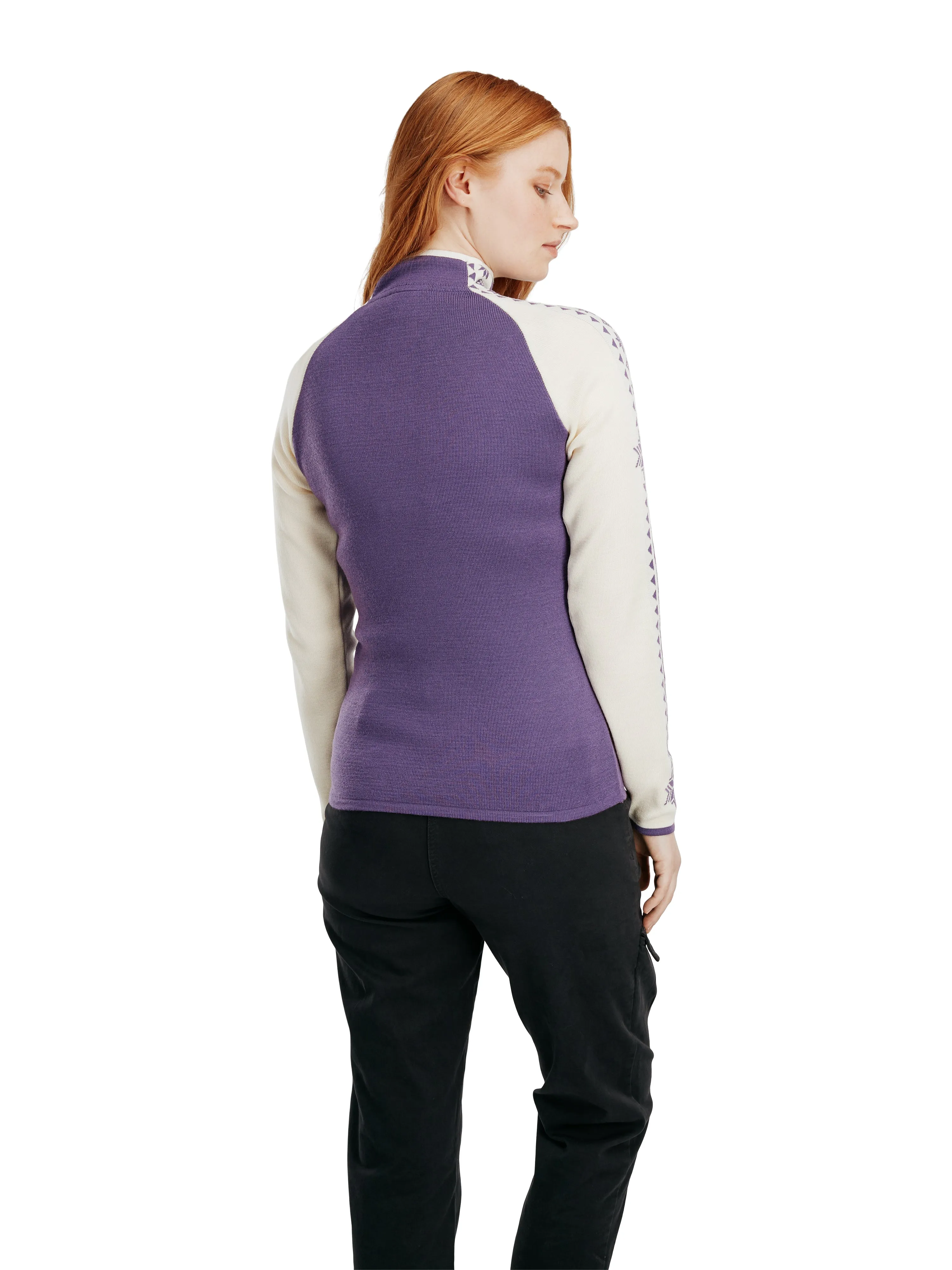 Dale of Norway - Geilo Women's Sweater - Purple/Off-White