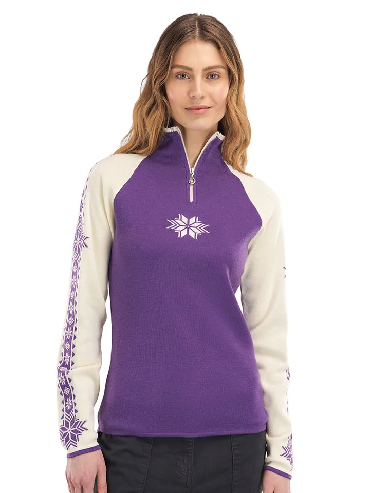 Dale of Norway - Geilo Women's Sweater - Purple/Off-White