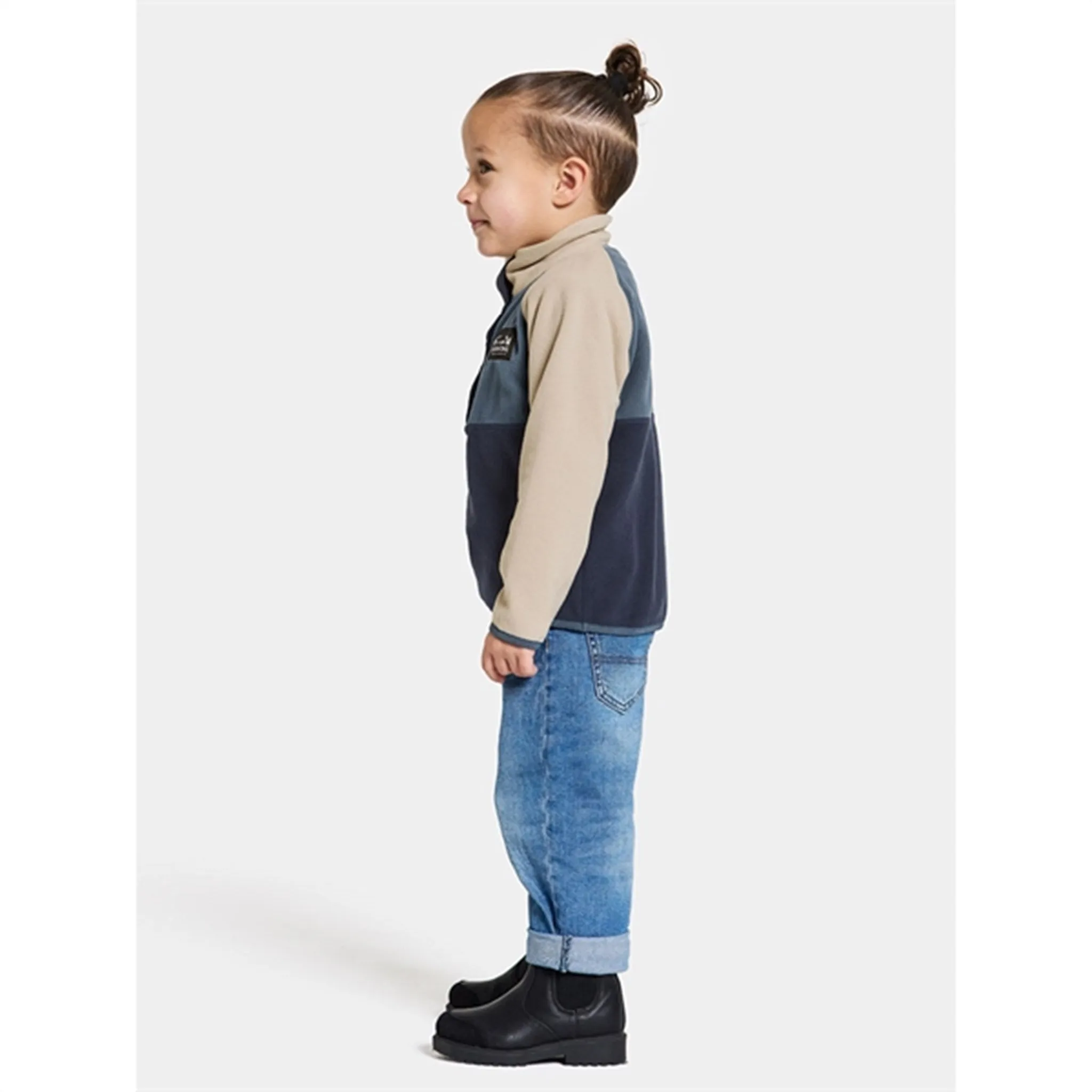 Didriksons Navy Monte Kids Fleece Jacket