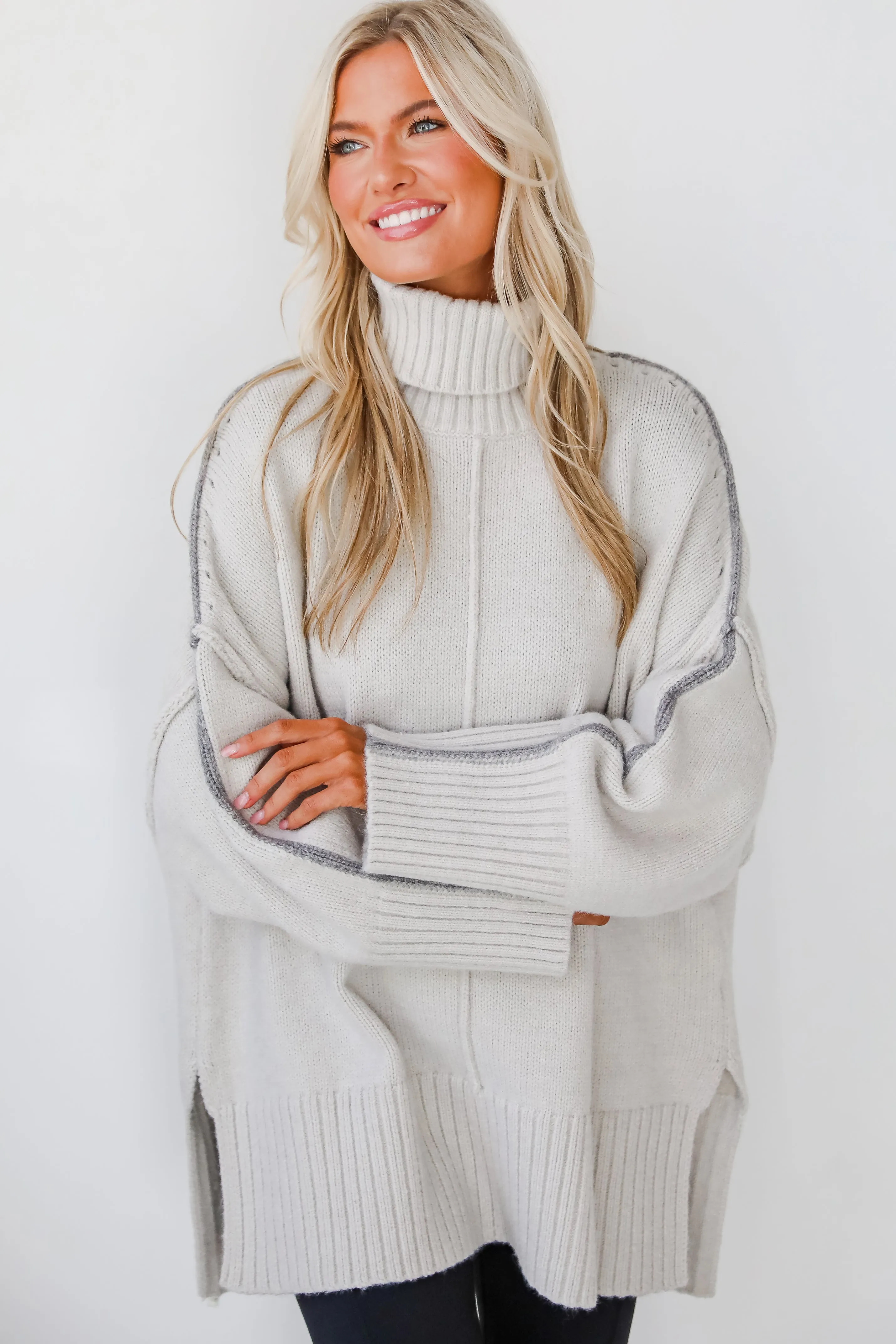 FINAL SALE - Posh Upgrade Turtleneck Oversized Sweater