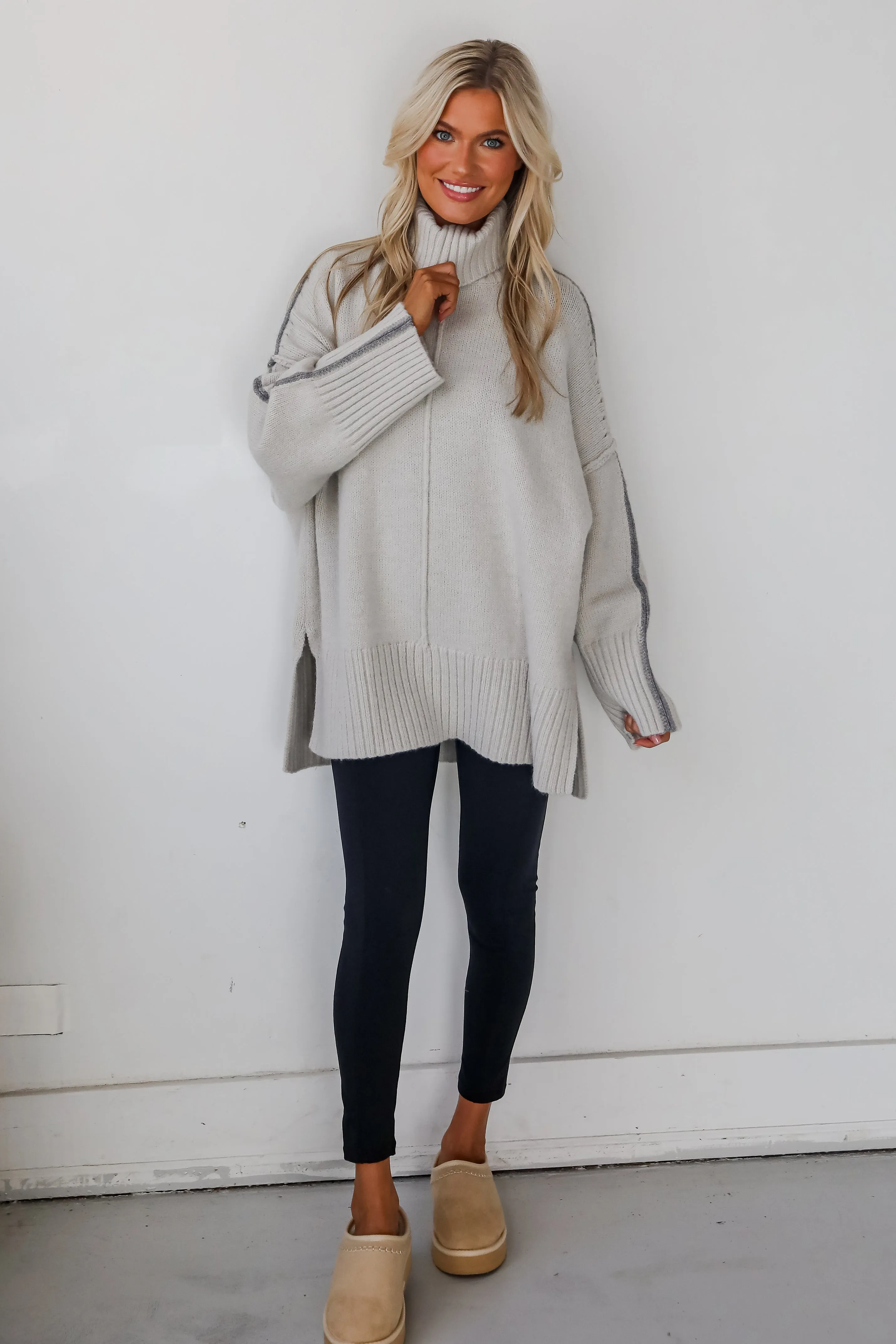 FINAL SALE - Posh Upgrade Turtleneck Oversized Sweater