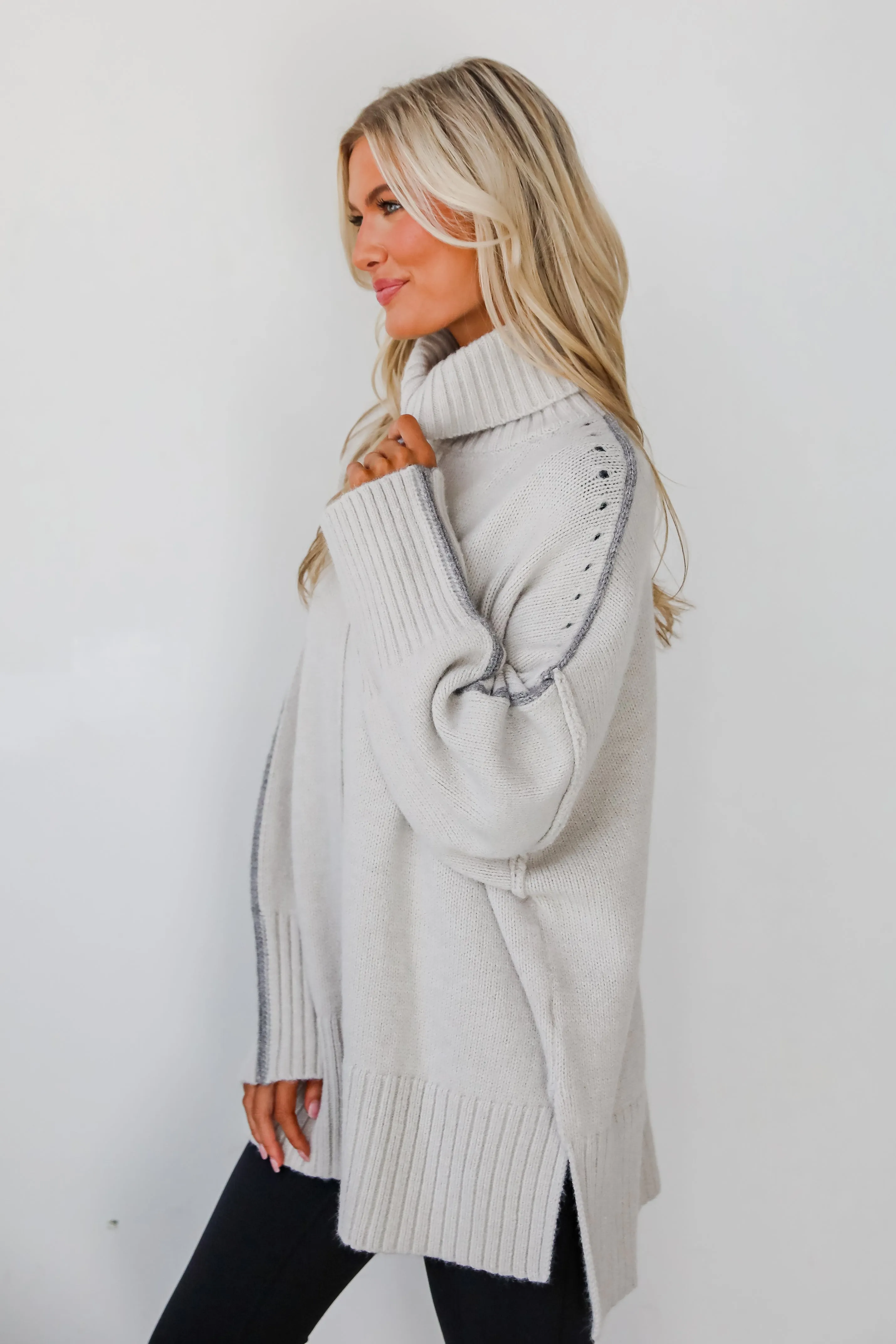 FINAL SALE - Posh Upgrade Turtleneck Oversized Sweater