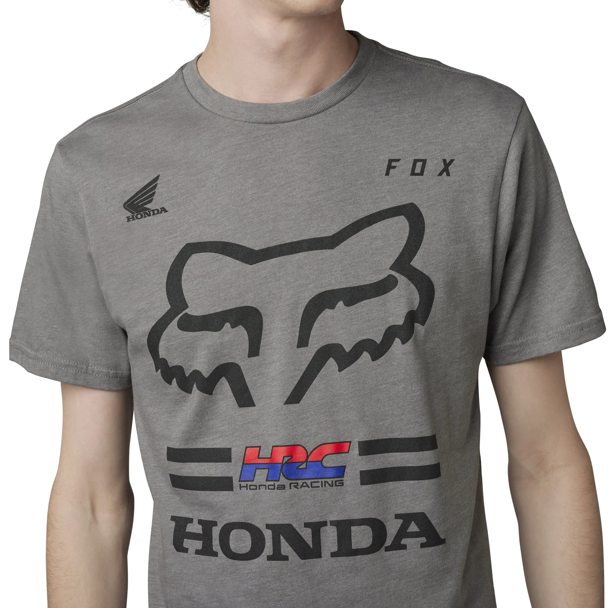 Fox Racing  Mens Honda Short Sleeve Tee II T-Shirt Comfortable Heather Graphite