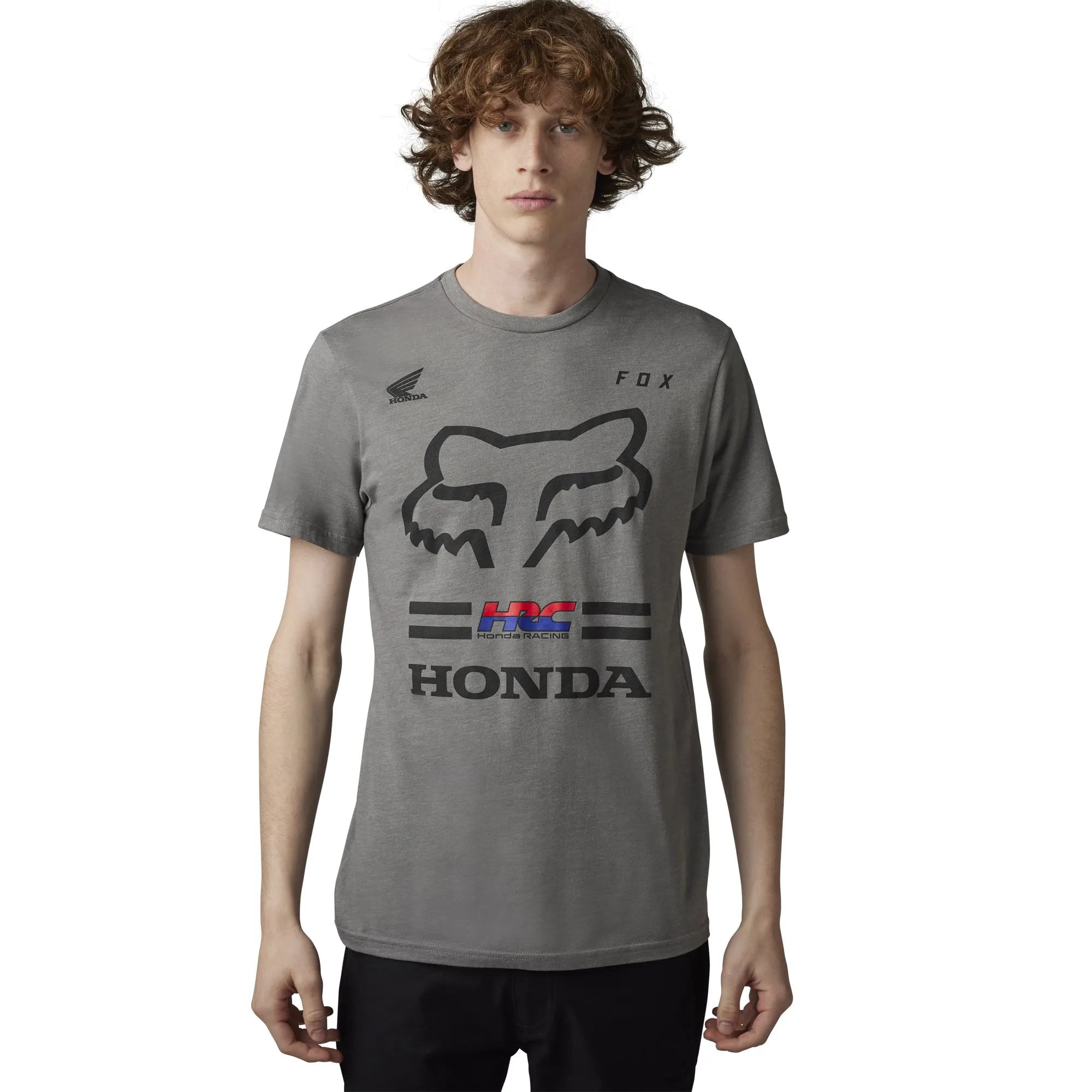 Fox Racing  Mens Honda Short Sleeve Tee II T-Shirt Comfortable Heather Graphite