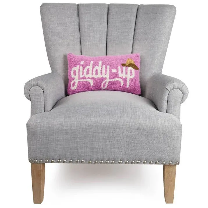 Giddy Up Pink Hook Pillow