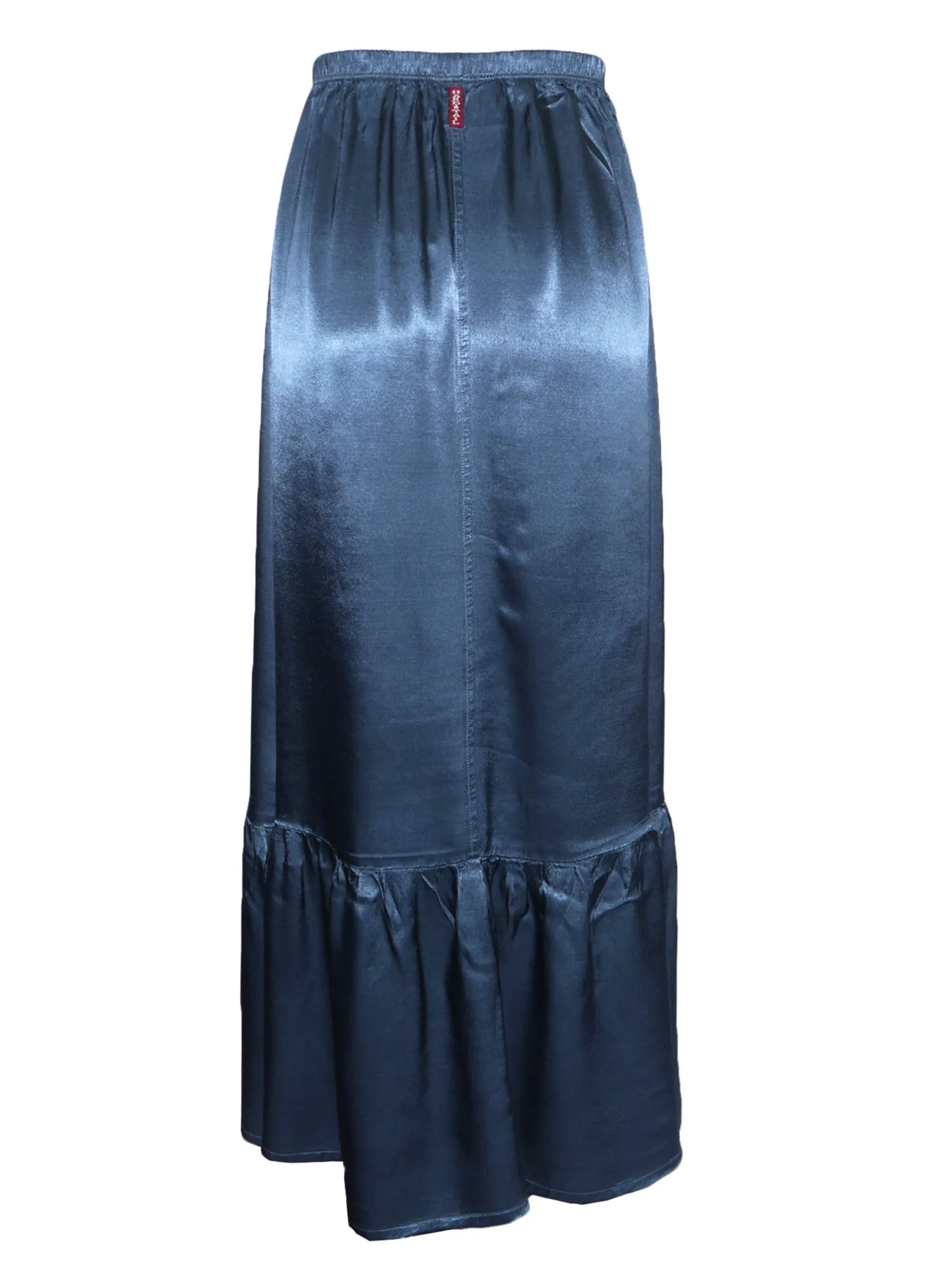 Hard Tail Satin Ruffle Maxi Skirt (Style: SAT-27)