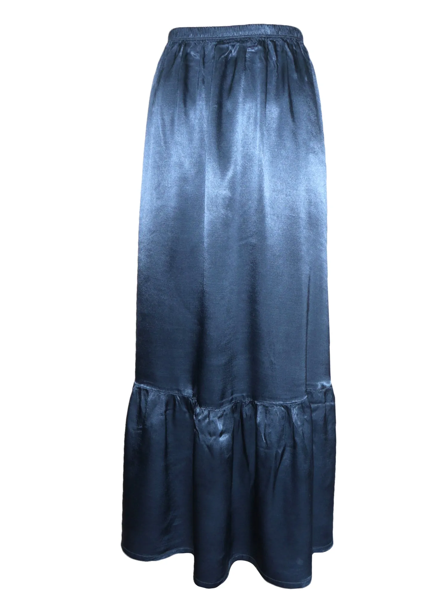 Hard Tail Satin Ruffle Maxi Skirt (Style: SAT-27)