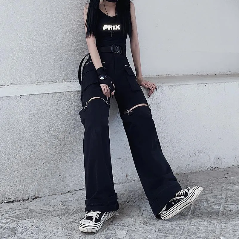 'Hunting the Dead' Black Grunge Cargo Pants