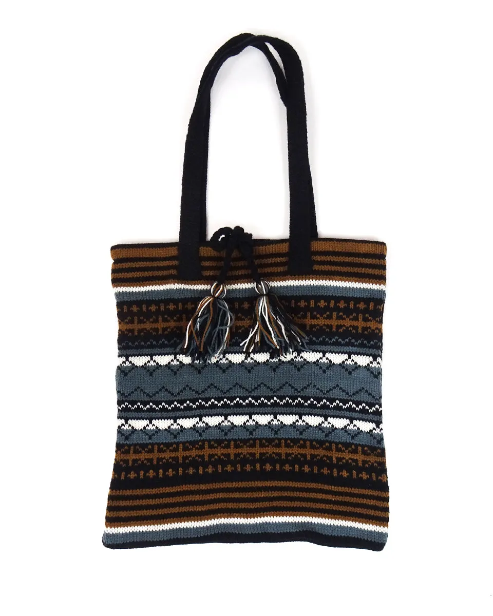 Intarsia Knit Tote