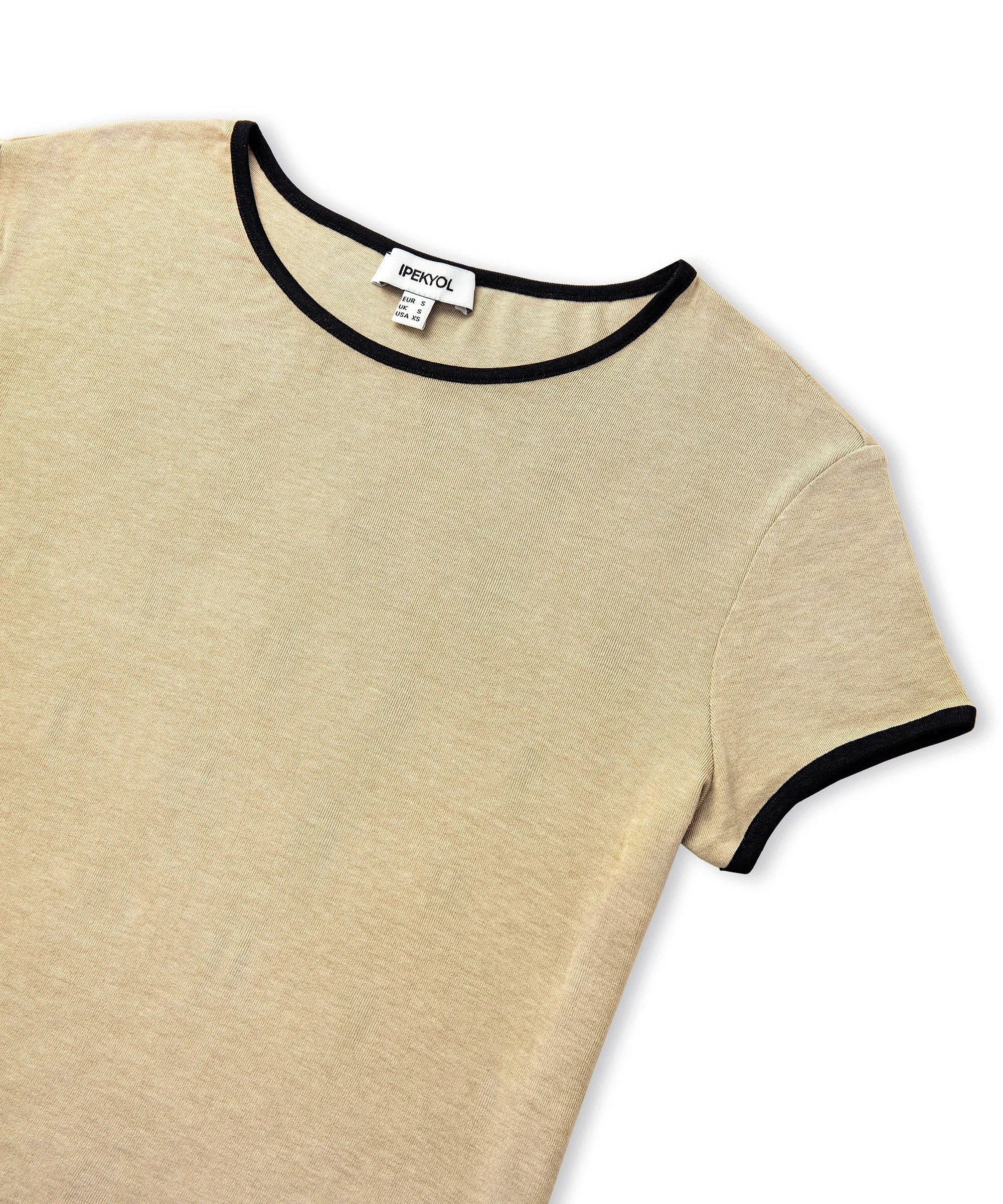 Ipekyol Contrast Piping T-Shirt Natural