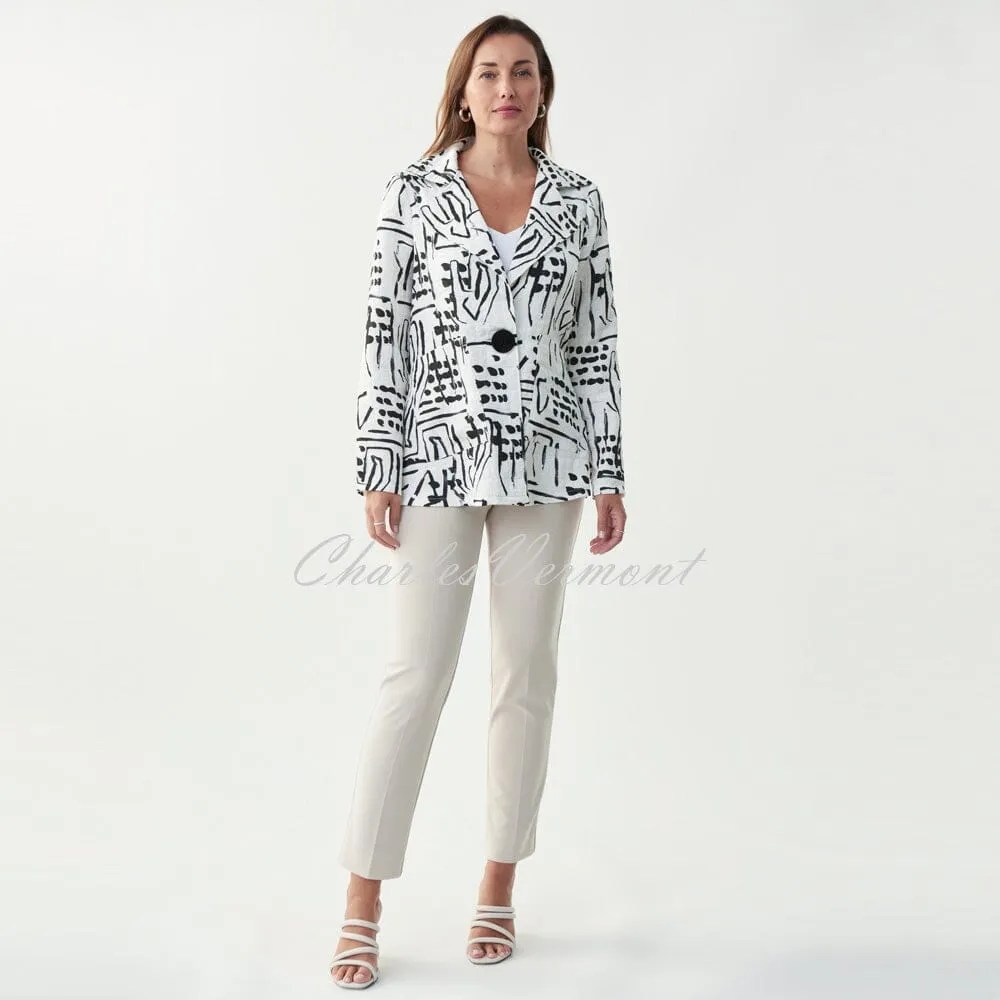 Joseph Ribkoff Abstract Print Jacket – Style 221113