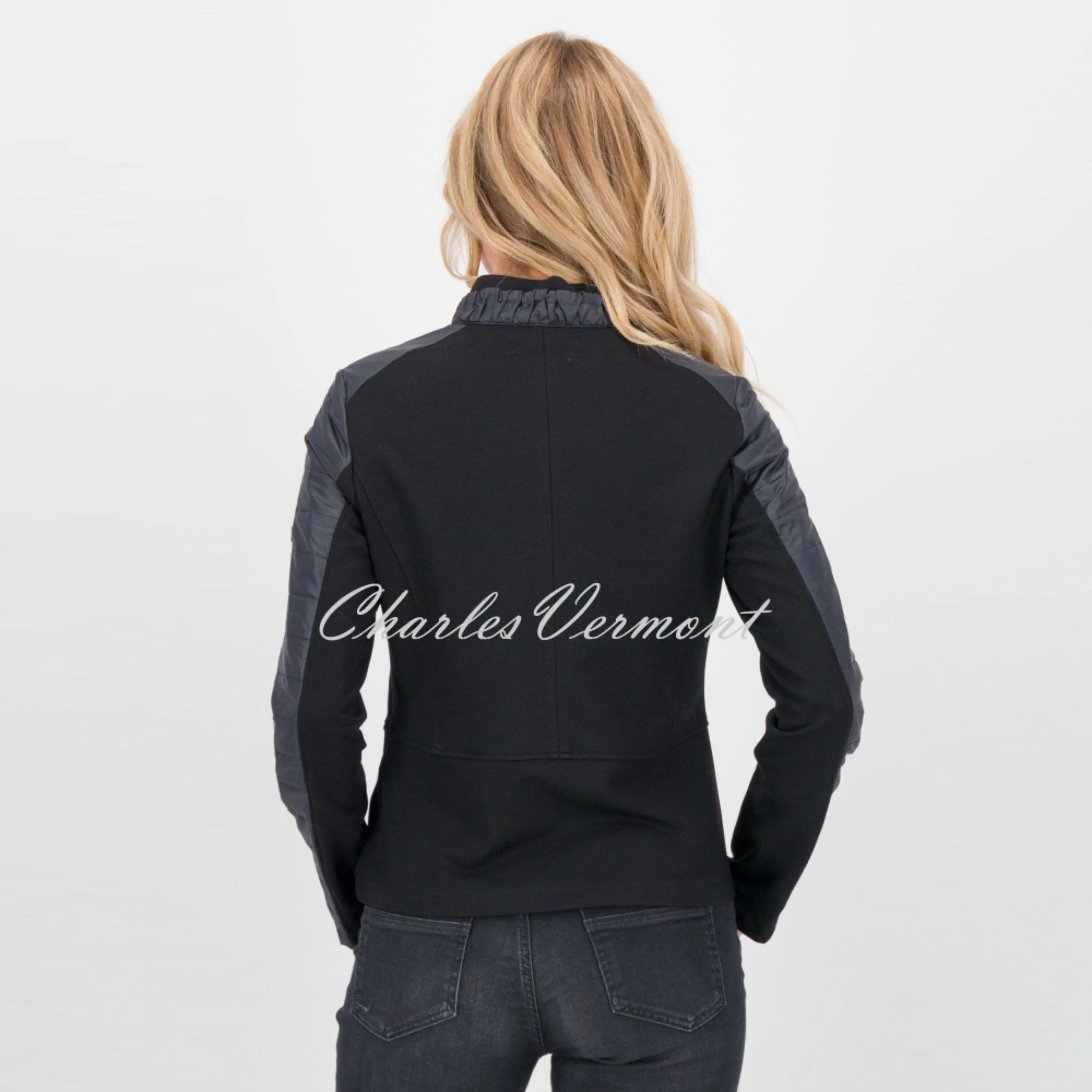 Just White Zip Jacket - Style J3659 (Black)