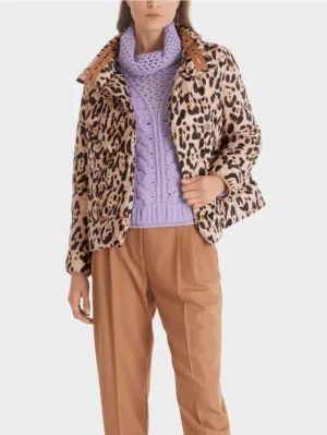 Marc Cain Collections T Animal Print Quilted Down Jacket TC 12.04 W76 COL 209