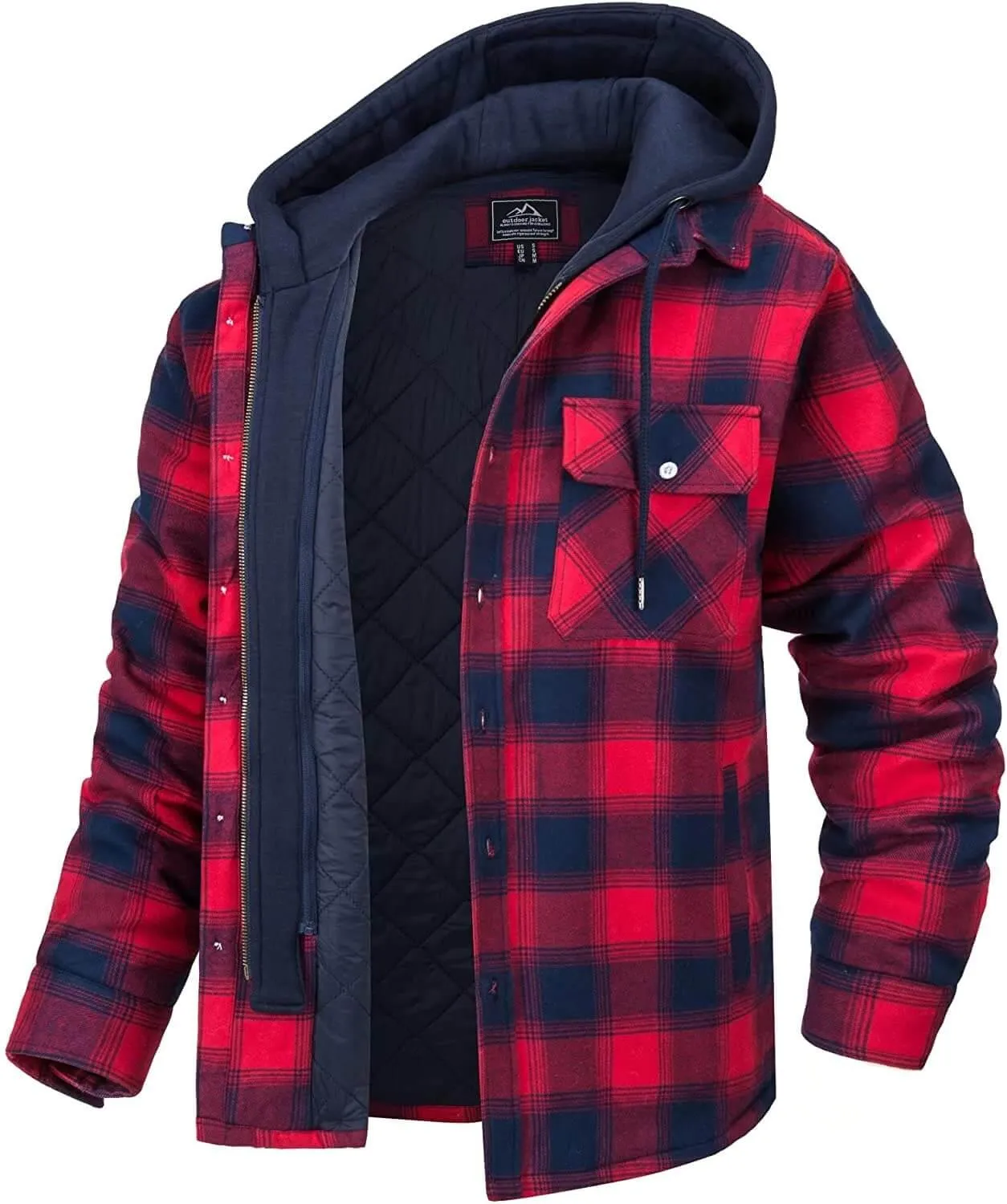 Men's Hooded Flannel Jacket