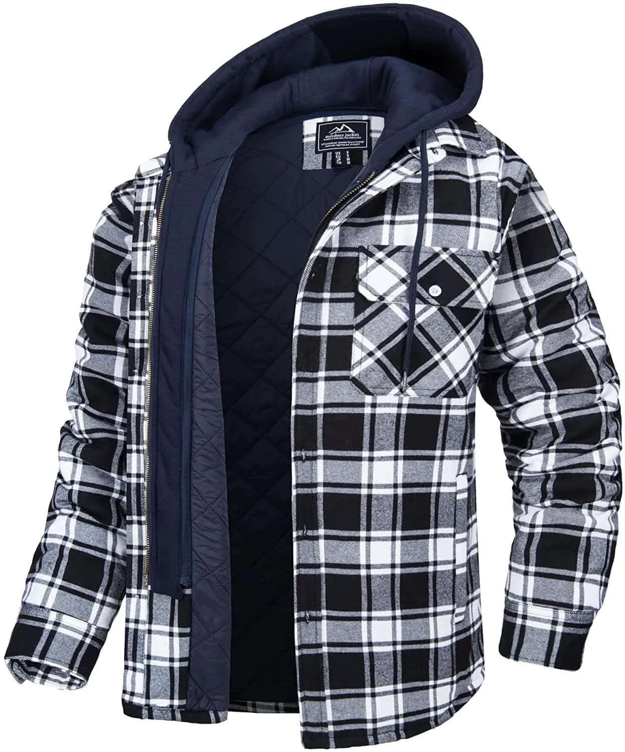 Men's Hooded Flannel Jacket