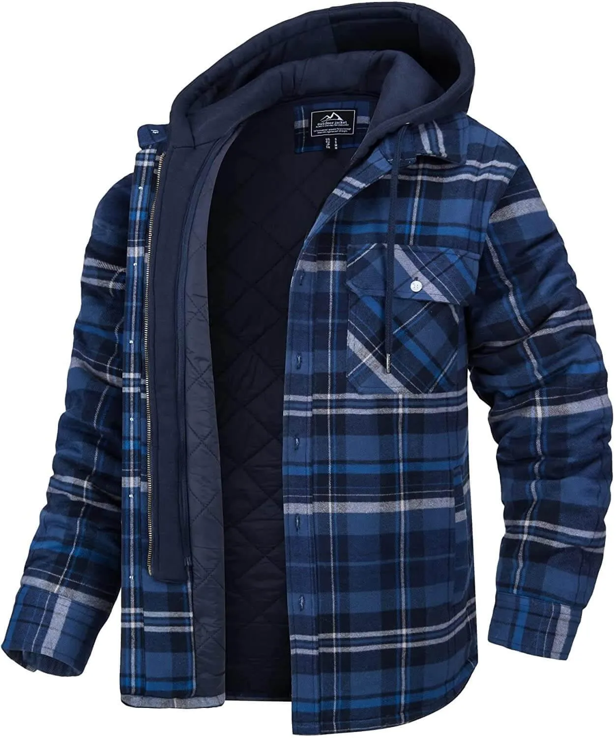 Men's Hooded Flannel Jacket