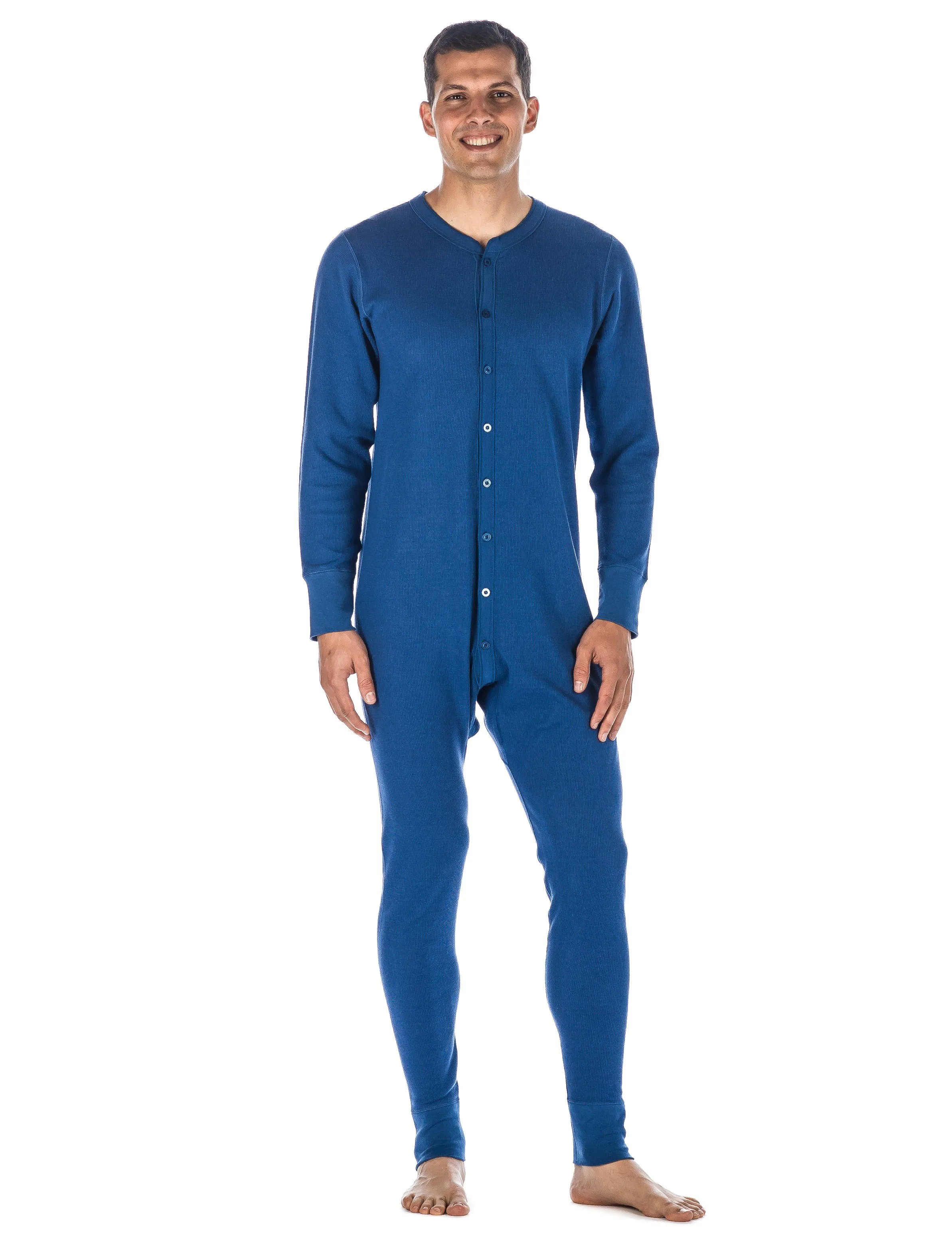 Men's Waffle Knit Thermal Union Suit