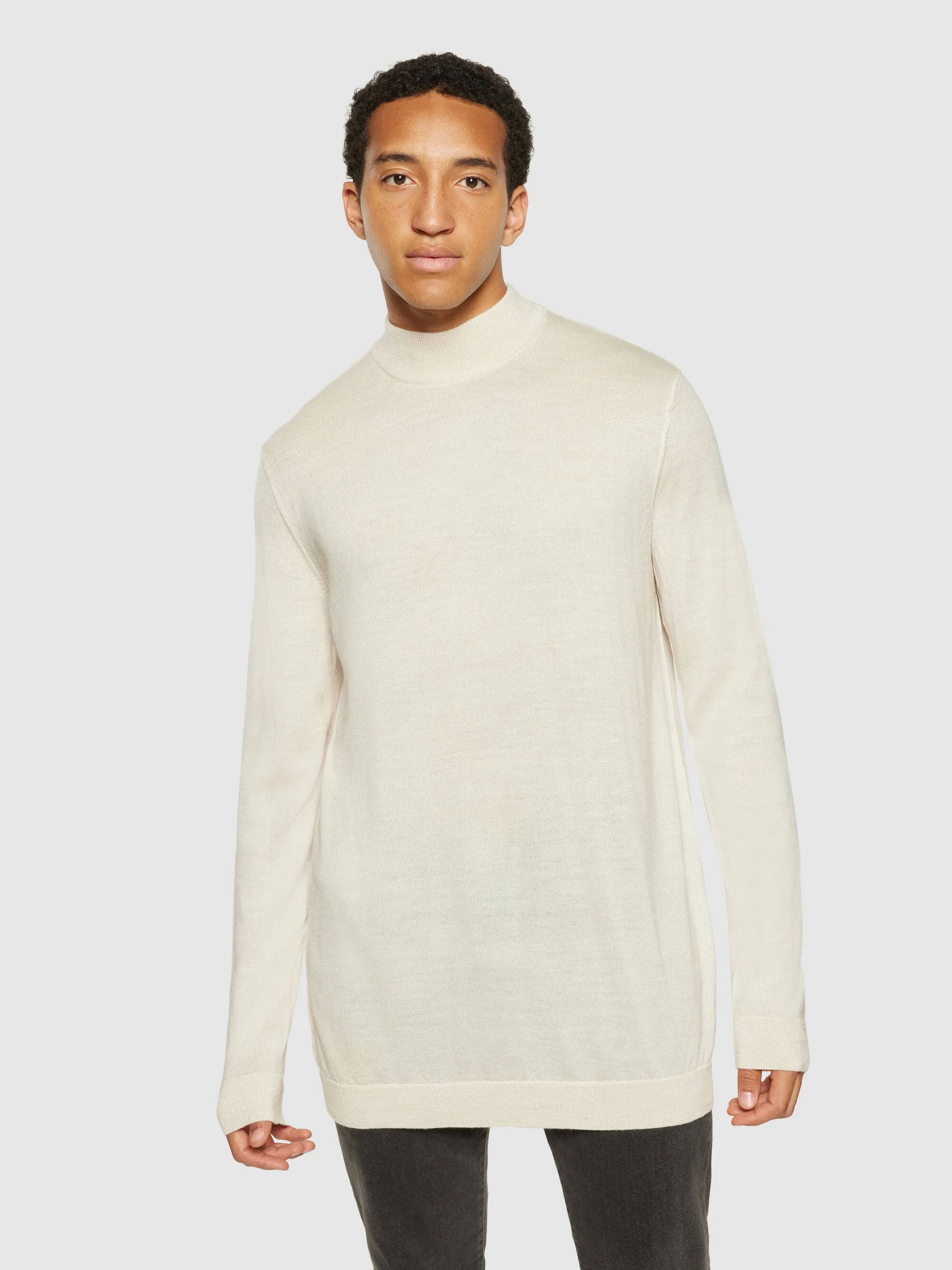 Merino mock neck - RWS - Kelp