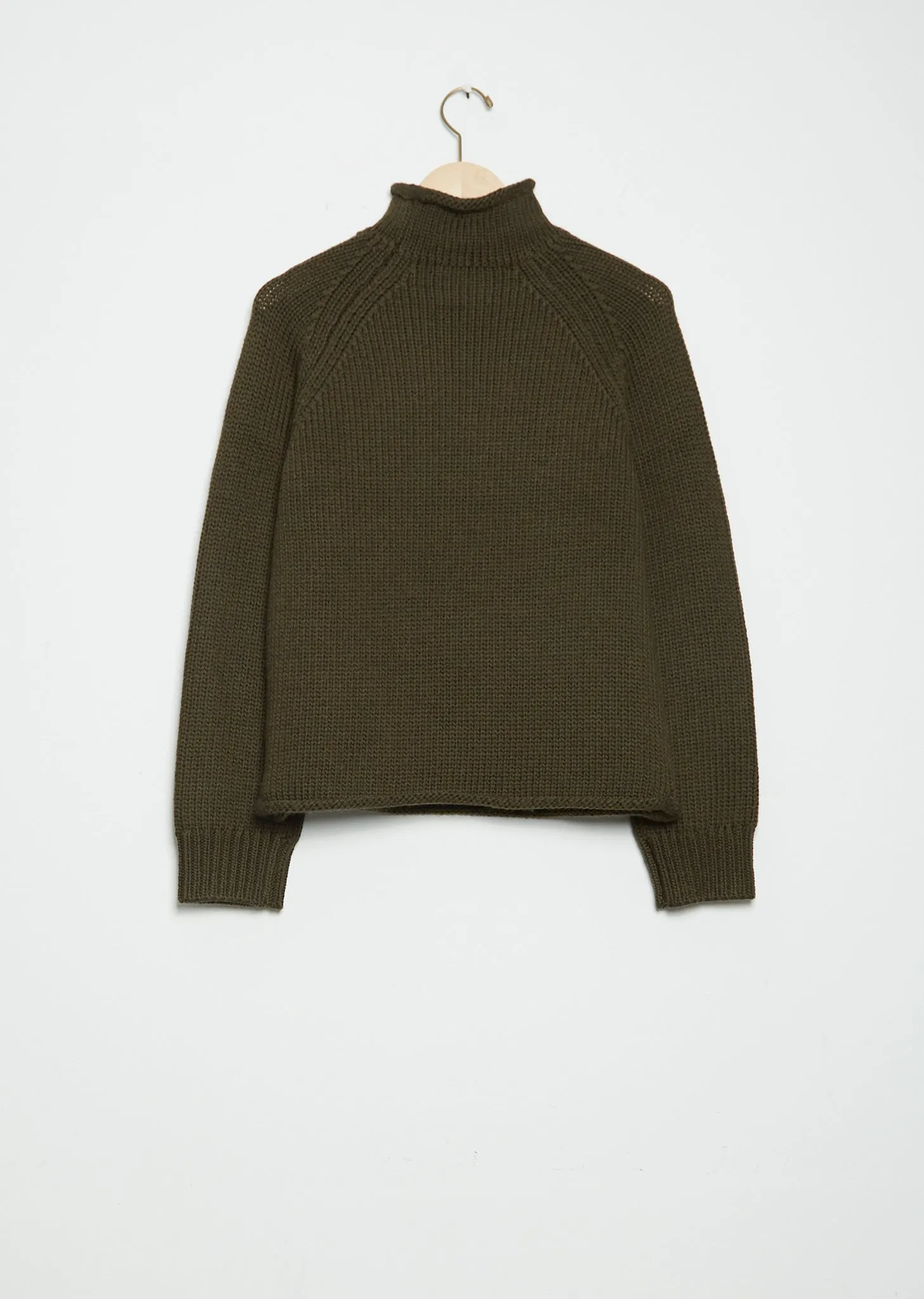 Merino Wool Rollneck — Olive