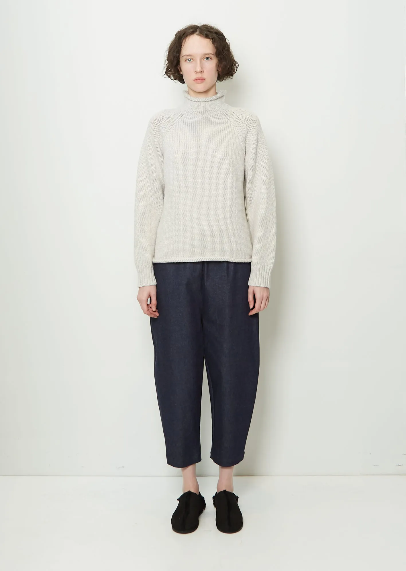 Merino Wool Rollneck — Pearl